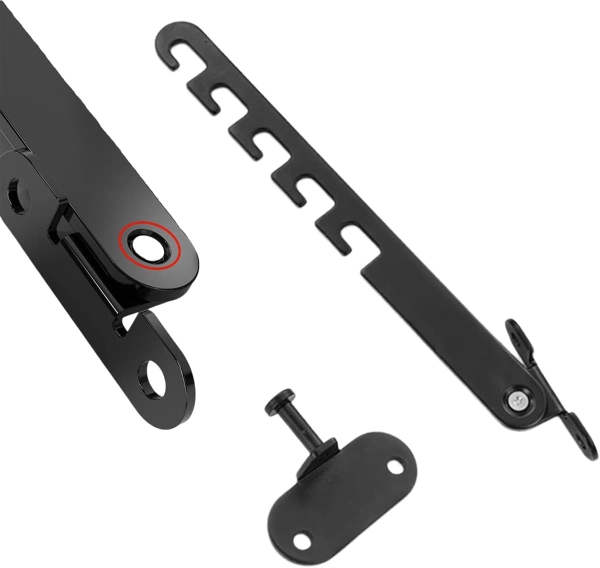 Raamvastzetter en Deurvastzetter - 2 stuks - Raambegrenzer - Raambeveiliging - Kinderslot Raam - Raam Slot - 16cm - met Bevestigingsmateriaal - Zwart thumbnail 2