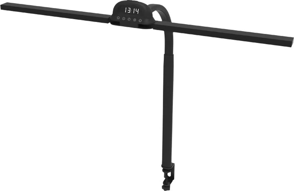 OnmiMartBureaulamp–Bureaulampen LED-Verstelbaar-lamppaal willekeurig buigen-Bureau Verlichting-90cm-afstandsbediening aanraak dubbele bediening bureaulamp - vijf snelheden kleurtemperatuur - inductie van het menselijk lichaam - multifunctionele klok thumbnail 8