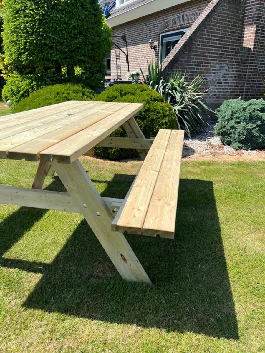Picknicktafel Solide | Geïmpregneerd | 180 cm | Tuintafel 6 personen | Stevige tafel | IJsseloutdoor thumbnail 4