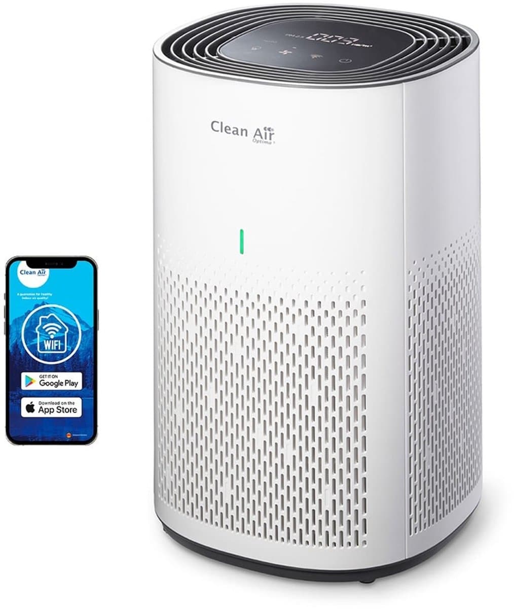 Clean Air Optima® CA-505 Smart - Intelligente HEPA Ionisator Luchtreiniger - 360° Airflow - Extreem stil met sleepmode! <10dB(A)!