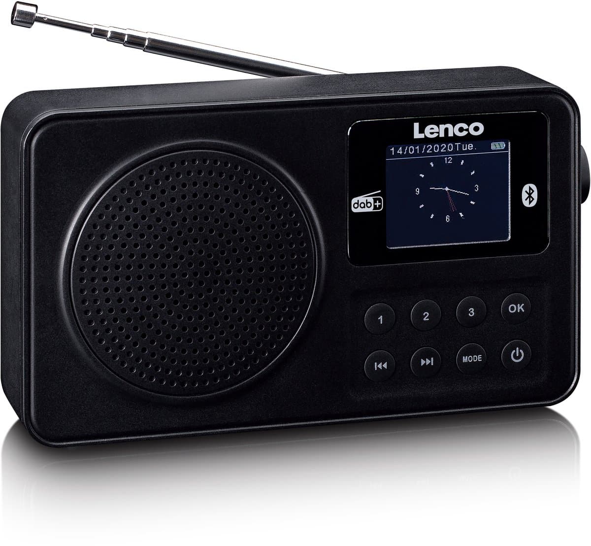 Lenco PDR-033BK - Draagbare DAB+ radio met Bluetooth - Oplaadbare Batterij - FM - Noodradio - 10 uur Accu - Zwart thumbnail 6