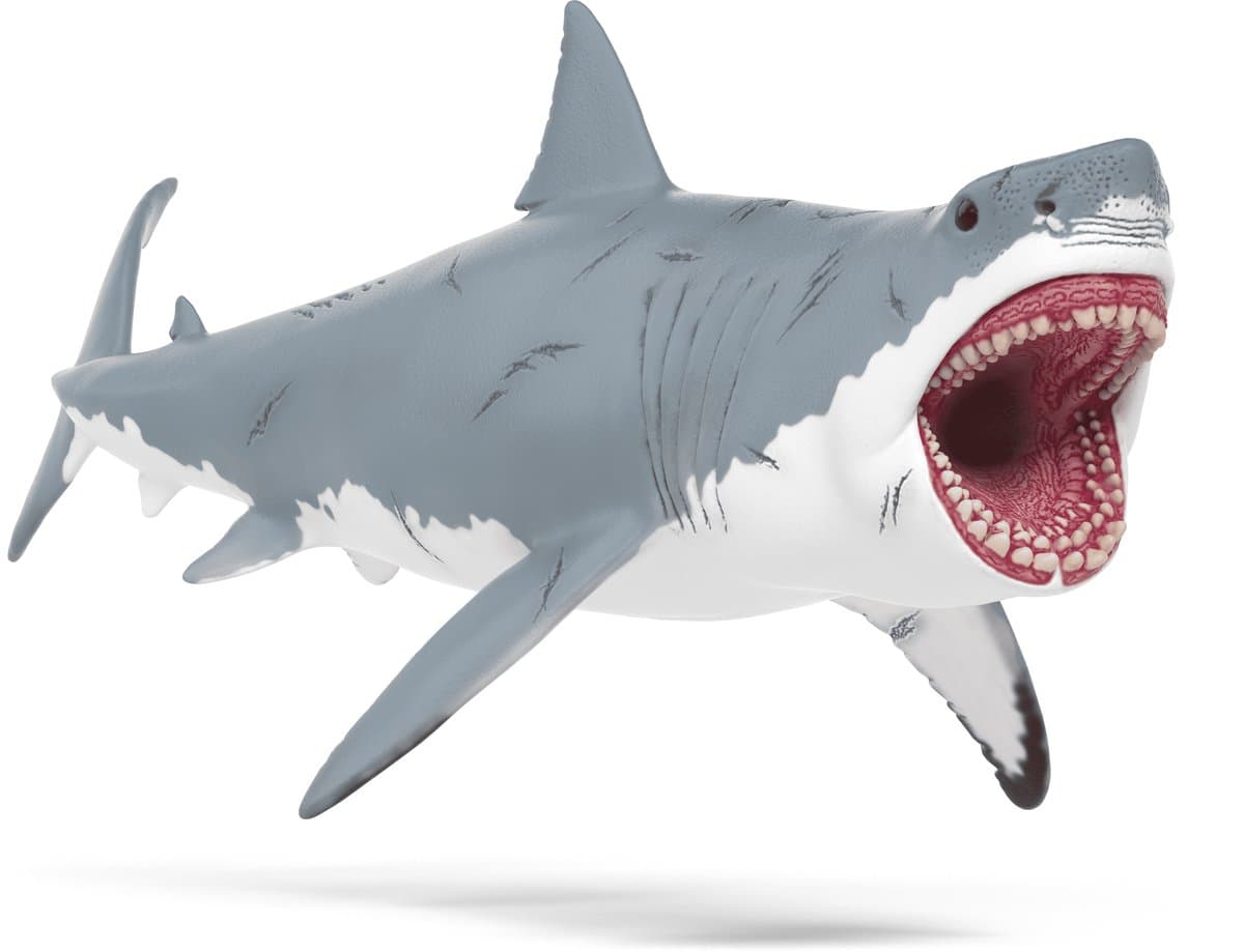 Schleich Megalodon speelfiguur: prehistorische haai 17cm