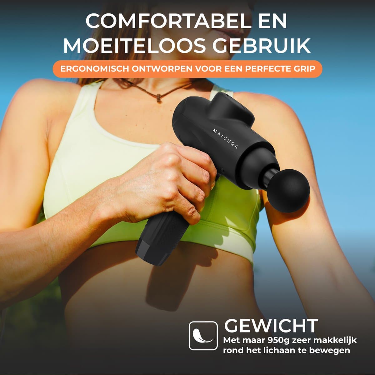 Maicura PRO SE Massage Gun met 10 koppen en 5 uur batterij thumbnail 7