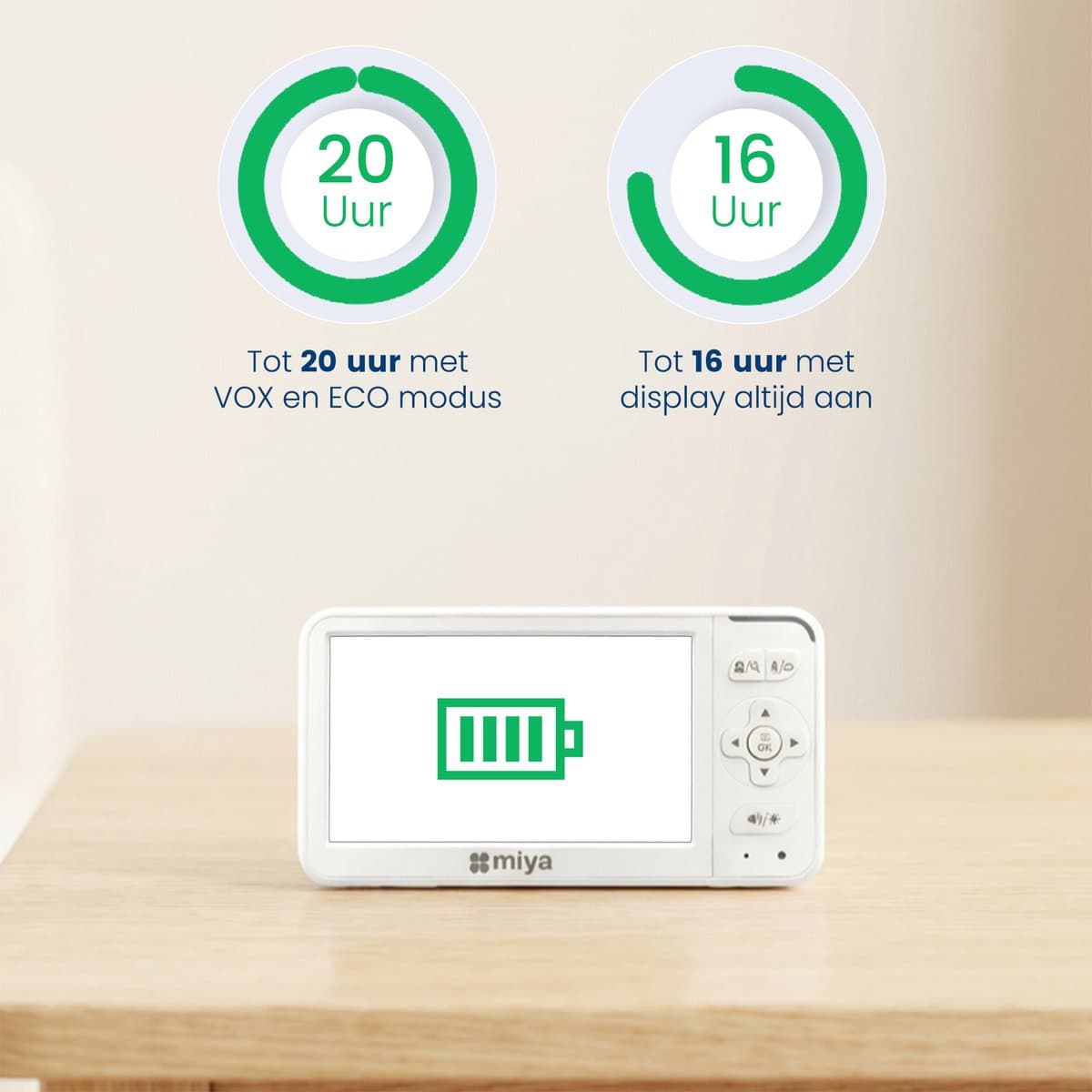 Miya M53 Babyfoon met camera - Op afstand bestuurbaar - 5 inch IPS scherm - Baby monitor thumbnail 6