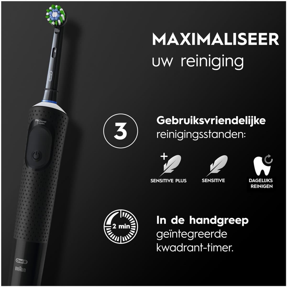 Oral-B Vitality Pro - Zwart - Elektrische Tandenborstel - Ontworpen Door Braun thumbnail 3