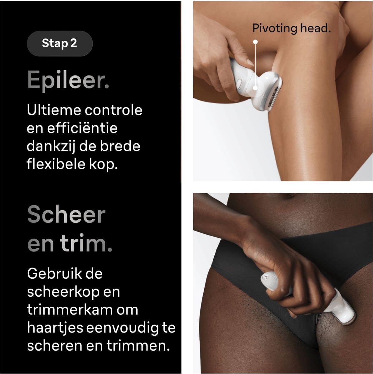 Braun Silk·épil 9 SkinSpa - Wet & Dry Epilator - 9-080 - Inclusief Exfoliatieborstel - Massagepad - Scheerkop en Trimkam - Zilver thumbnail 4