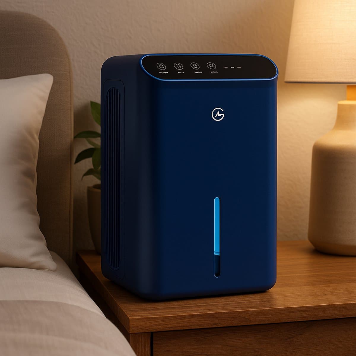 AG Luchtontvochtiger Navy- Luchtreiniger - Dehumidifier - Carbon Filter - Grote watertank 2.5L capaciteit, 750ml/D ontvochtiging, 10-35m2 bereik -energiezuinig, verlichting 7 kleuren - Voor huis, kamer, badkamer & kelder thumbnail 6