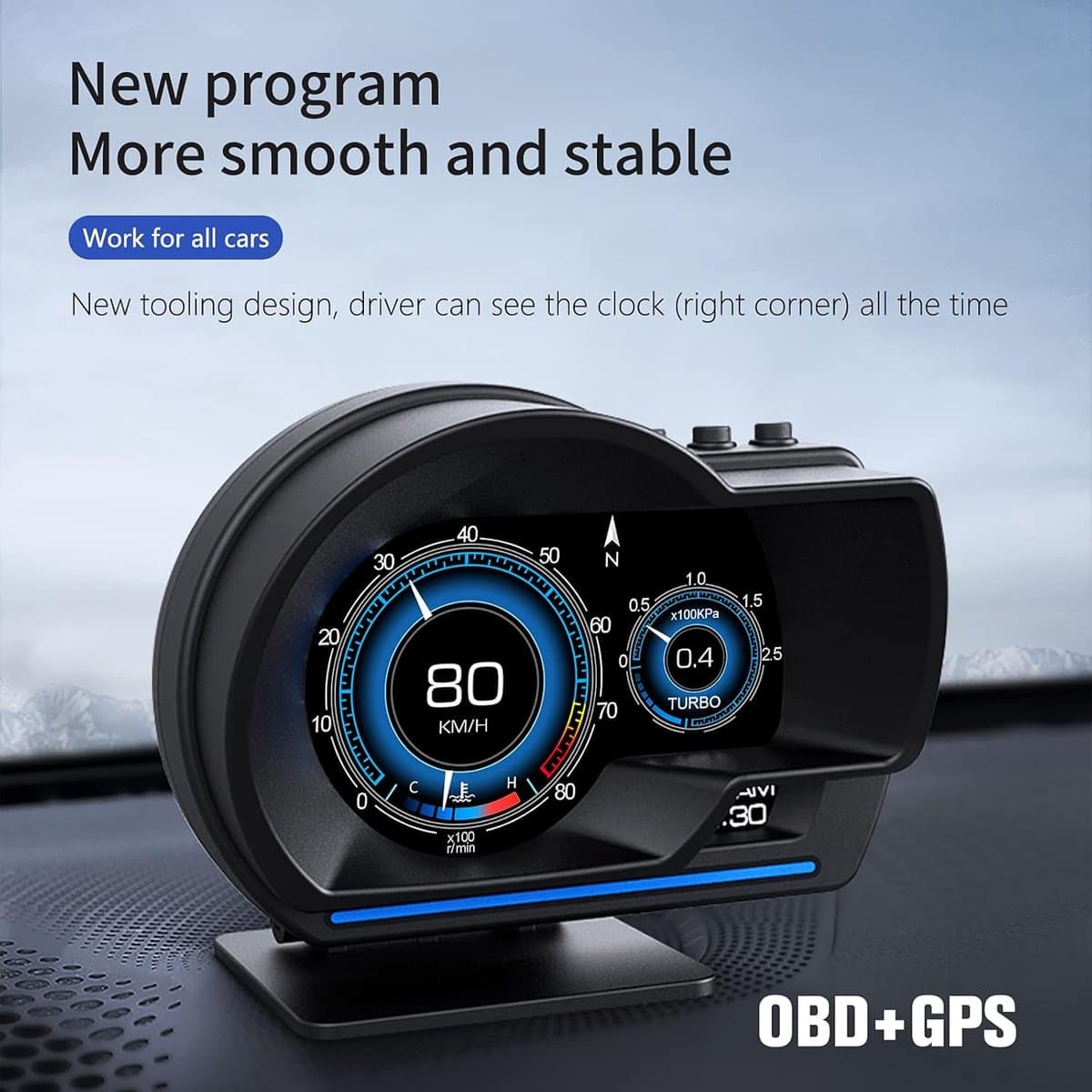 WiiYii Head Up Display P6 - OBD2/GPS - Universeel thumbnail 7