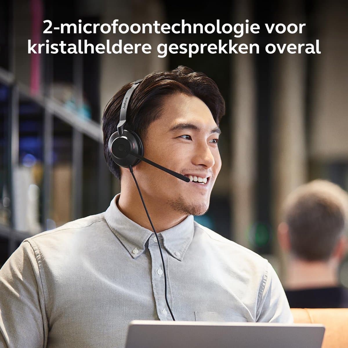 Bedraad Mono Headset voor Bellen met Noise Cancelling Microfoon thumbnail 4