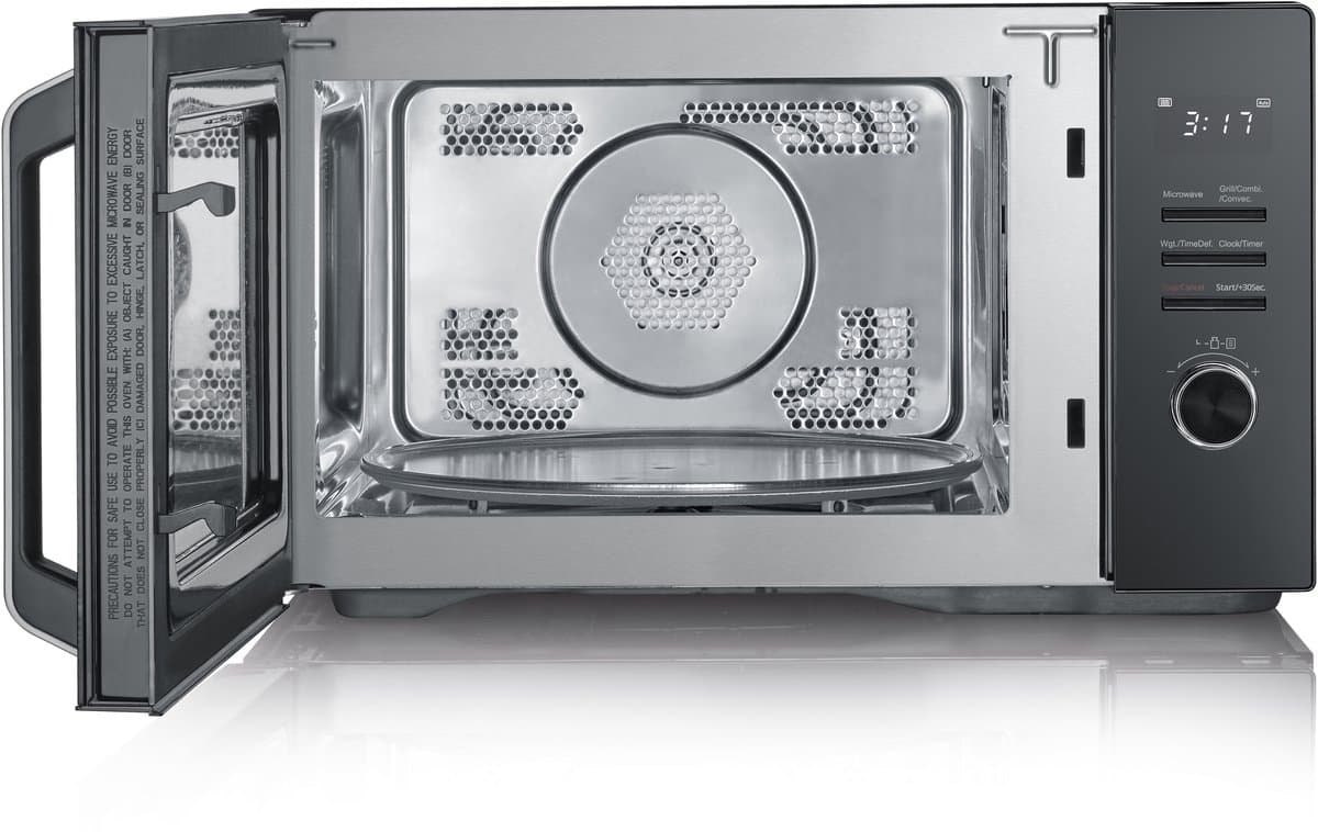 Severin MW 7798 Combimagnetron - Heteluchtoven - Grill - 29 liter - 900 Watt - 11 Kookprogramma's - Zwart thumbnail 2