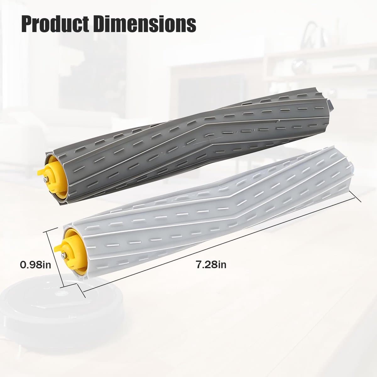 2 paar - Accessoires voor robotstofzuigers - Hoofdborstel voor iRobot Roomba 800- en 900-serie - Vervangende borstel voor modellen 860, 870, 880, 980 - Reinigingsborstel - Reinigingsaccessoires - Diverse kleuren thumbnail 2