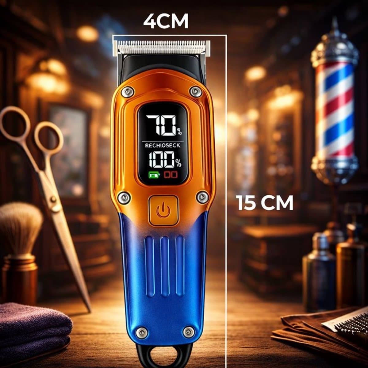 FuturiQ FTQ-TR273 Tondeuse voor Mannen – Oplaadbare Haartrimmer met Digitaal Display – Inclusief 4 Opzetkammen – Precisie Haar & Baard Trimmer - Inclusief FuturiQ Type-C Oplaadkabel thumbnail 3