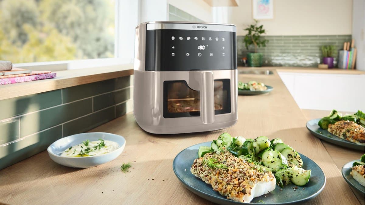 Bosch MAF671C0 Airfryer XXL - Serie 6 - 7,2L - Shake alarm - Kijkvenster - Warmhoudfunctie - 7 programma's - Tot 5 personen - Dark Cream thumbnail 4