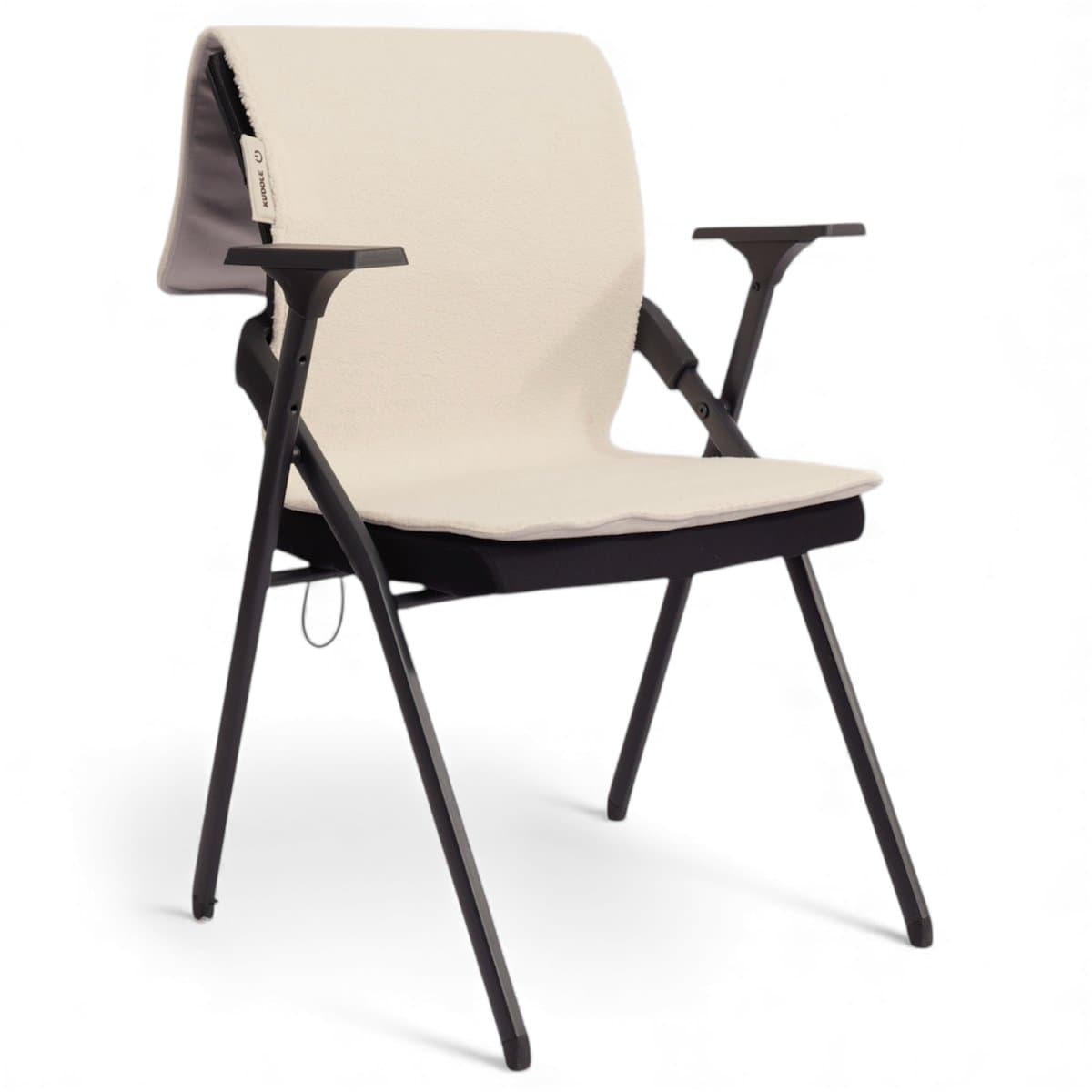 Kuddle Elektrische Deken Draadloos - Warmtedeken Infrarood & Oplaadbaar - Teddy 'Off White' 135x45cm - Inclusief Batterij - Camping - Kamperen