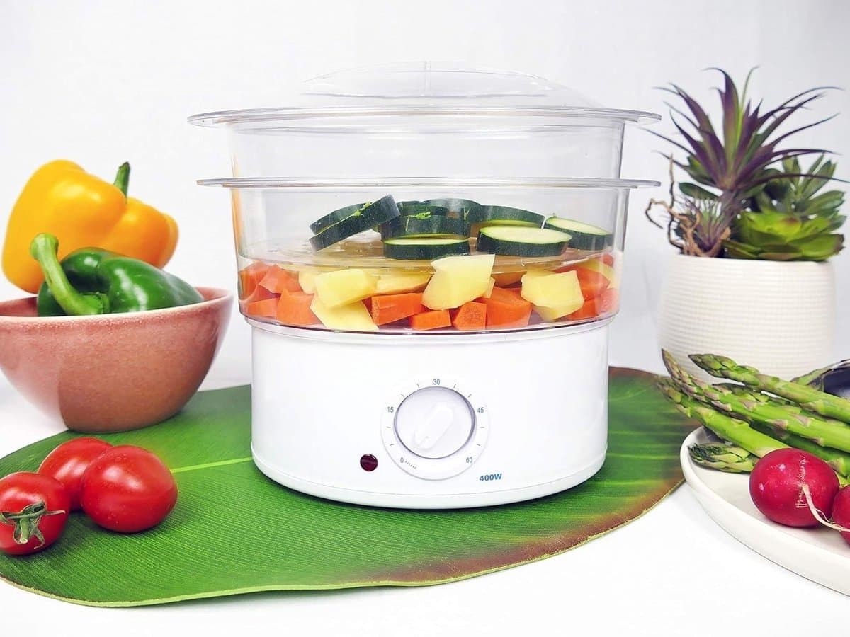 SNJY® Stoomkoker - Foodprocessor - Multicooker - 400 W - Wit thumbnail 2