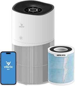 Productfoto van Vibrix PureFlow70 luchtreiniger HEPA H13, 468 m3/u, tot 70 m2