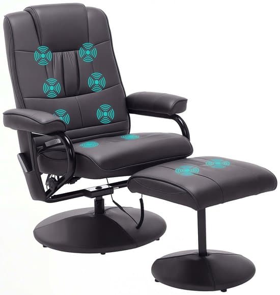 HOMCOM Massagestoel met Voetenbank