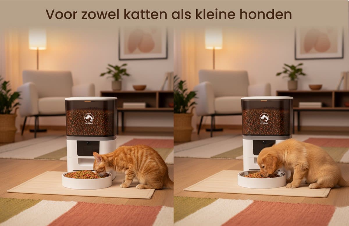 PetMeals® SmartFeed Pro - Automatische Voerbak - WiFi & App Bediening - 6L Inhoud - Voor Katten & Honden - Wit thumbnail 7