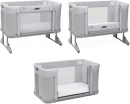 Productfoto van Babywieg 3-in-1: Zijbedje, Montessori Bed & Ledikant tot 4 Jaar - In Hoogte Verstelbaar
