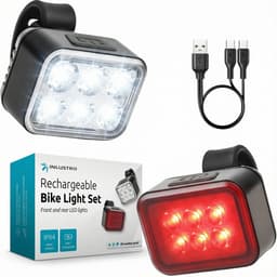 Productfoto van Inlustro USB Fietslamp Set