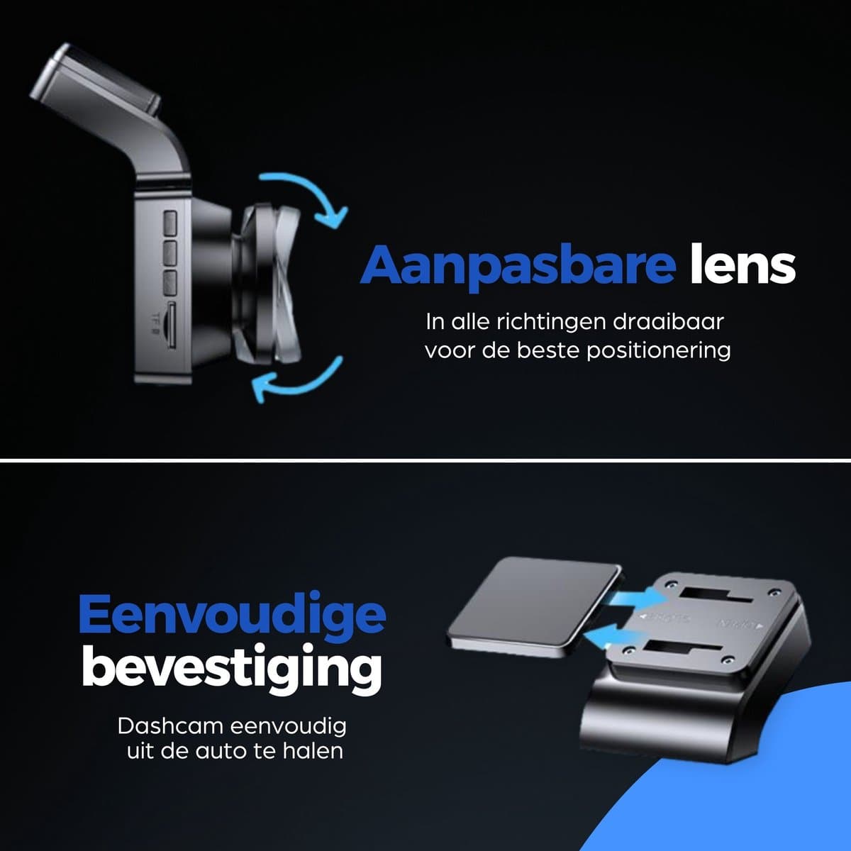 AZDome M63 Lite 1CH dashcam - Ultra 4K resolutie - Wifi - Parkeermodus - 3,0 inch IPS lcd - dashcam voor auto thumbnail 7