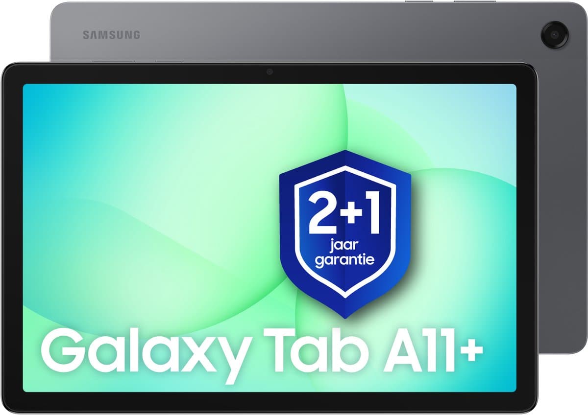 Samsung Galaxy Tab A11 Plus - Wi-Fi - 256GB - Gray + 1 jaar extra garantie