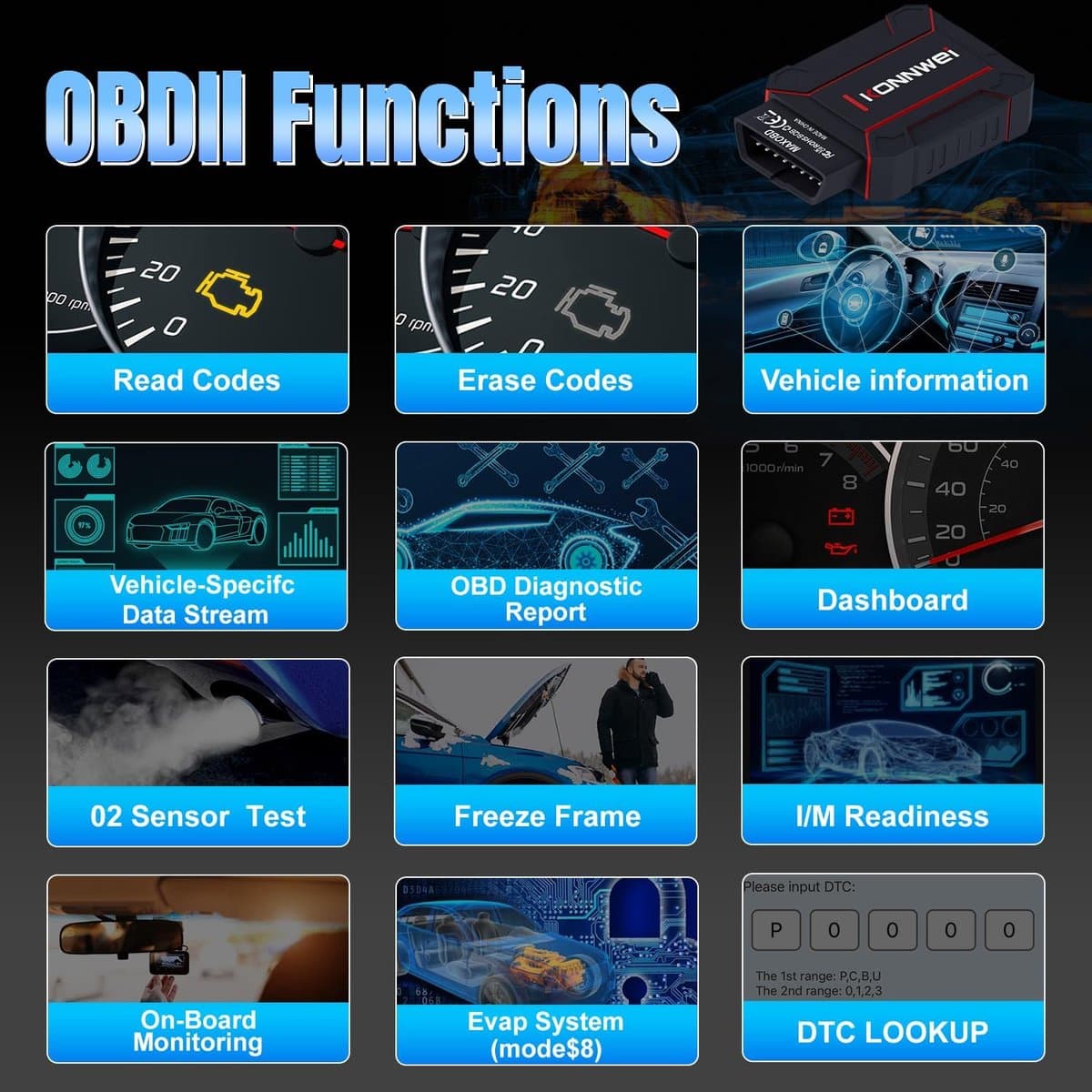 Konnwei MAXOBD - OBD2 - Diagnostische Scanner thumbnail 8