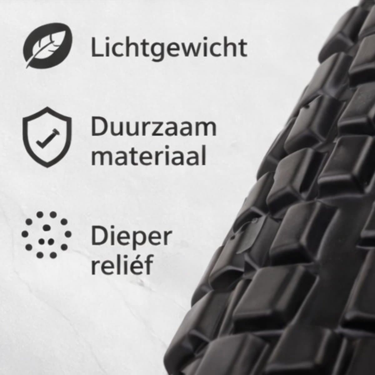 Sport-Goods Foam Roller - Massage Rol voor Triggerpoint & Spierherstel - Fitness Roller voor Rug, Benen & Nek - Zelfmassage na Sporten - Yoga & Pilates - Zwart thumbnail 3