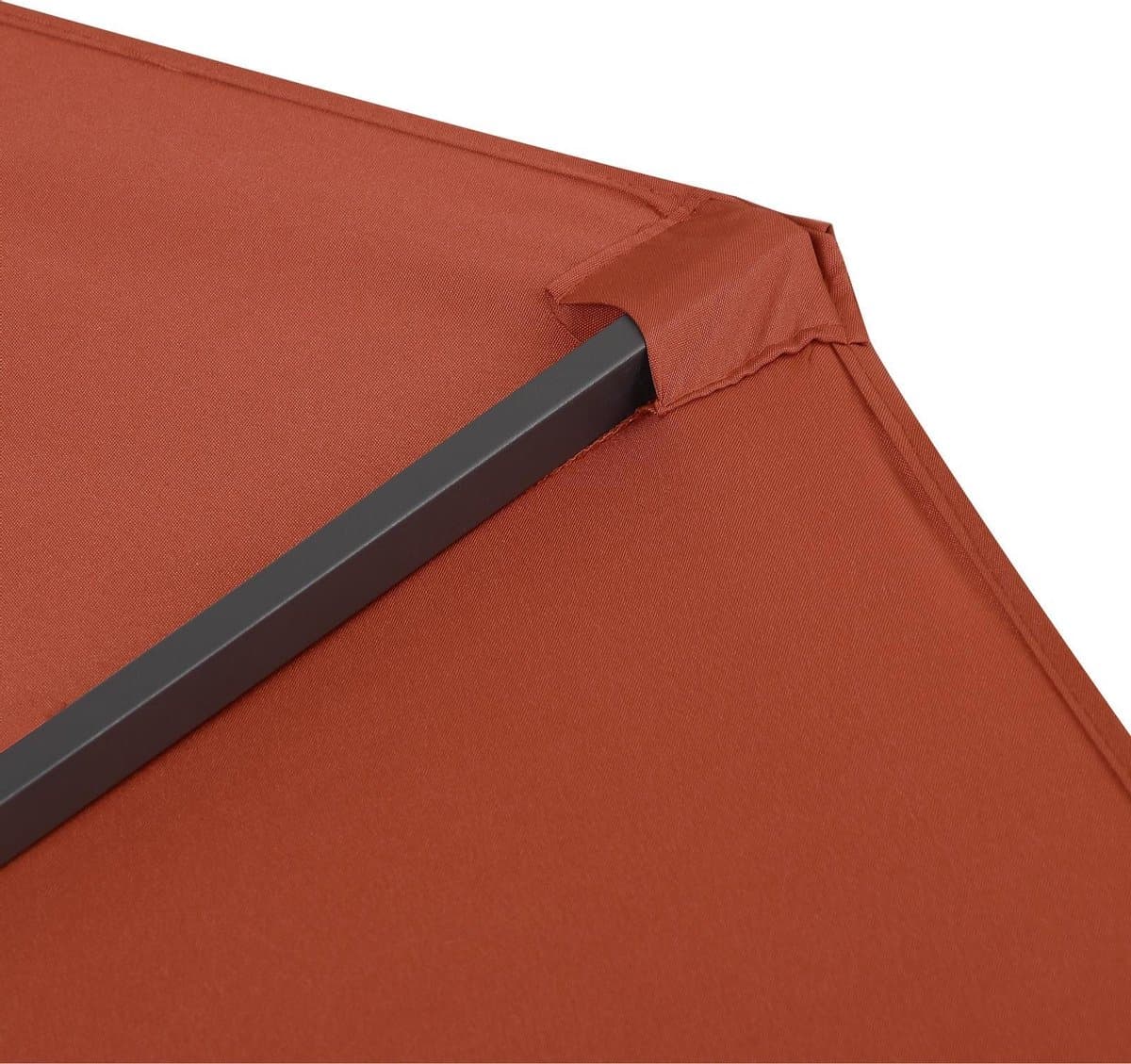 Kingsleeve Parasol Halfrond - Ø 2,7m UV 50+ Bescherming - Terracotta thumbnail 2