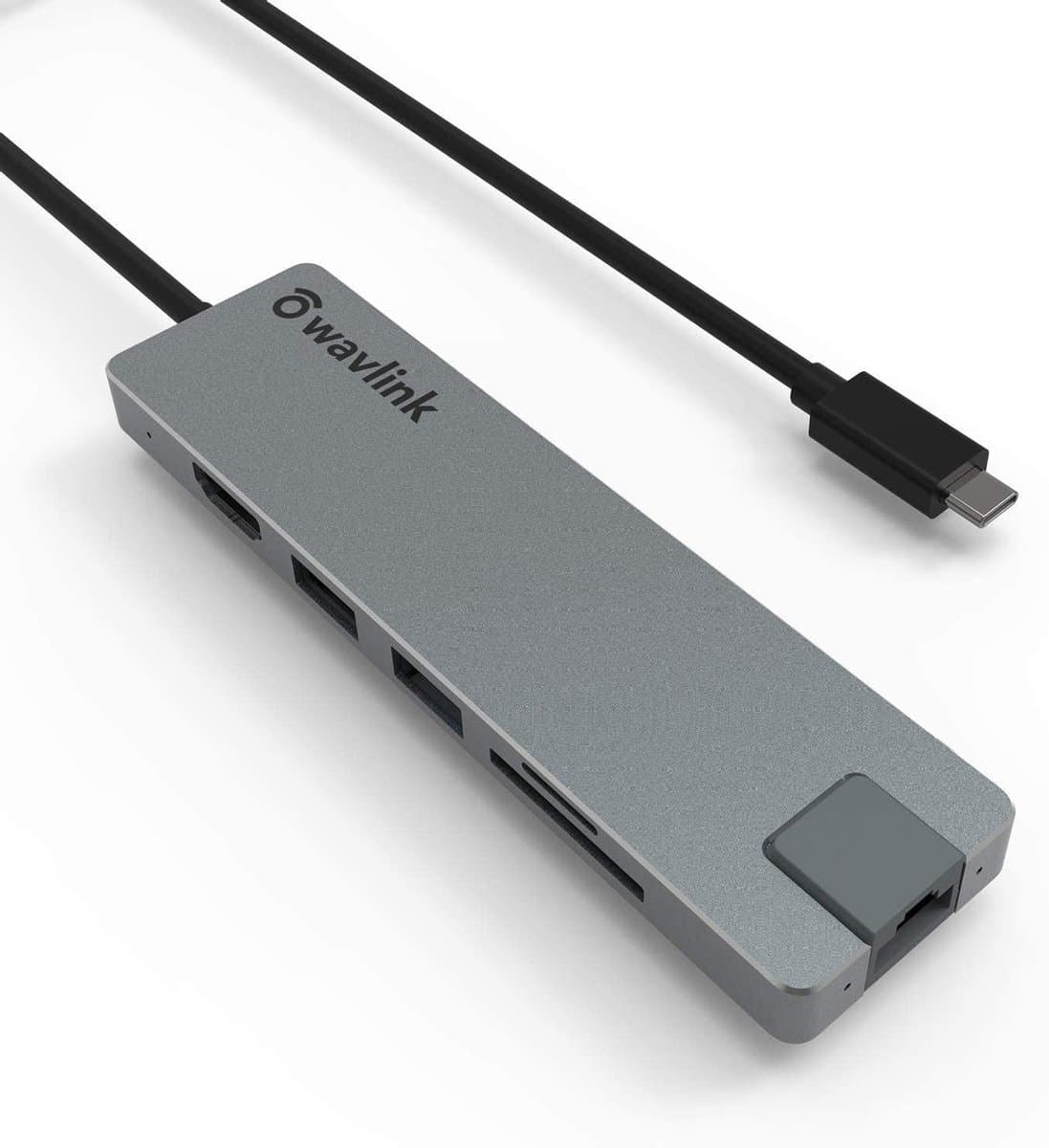 Wavlink USB-C 4K Mini Docking Station - HDMI - SD/TF kaart lezer - USB 3.0 - Ethernet poort - Multifunctioneel - Reis - USB HUB - Docking - Windows - Mac OS X thumbnail 2