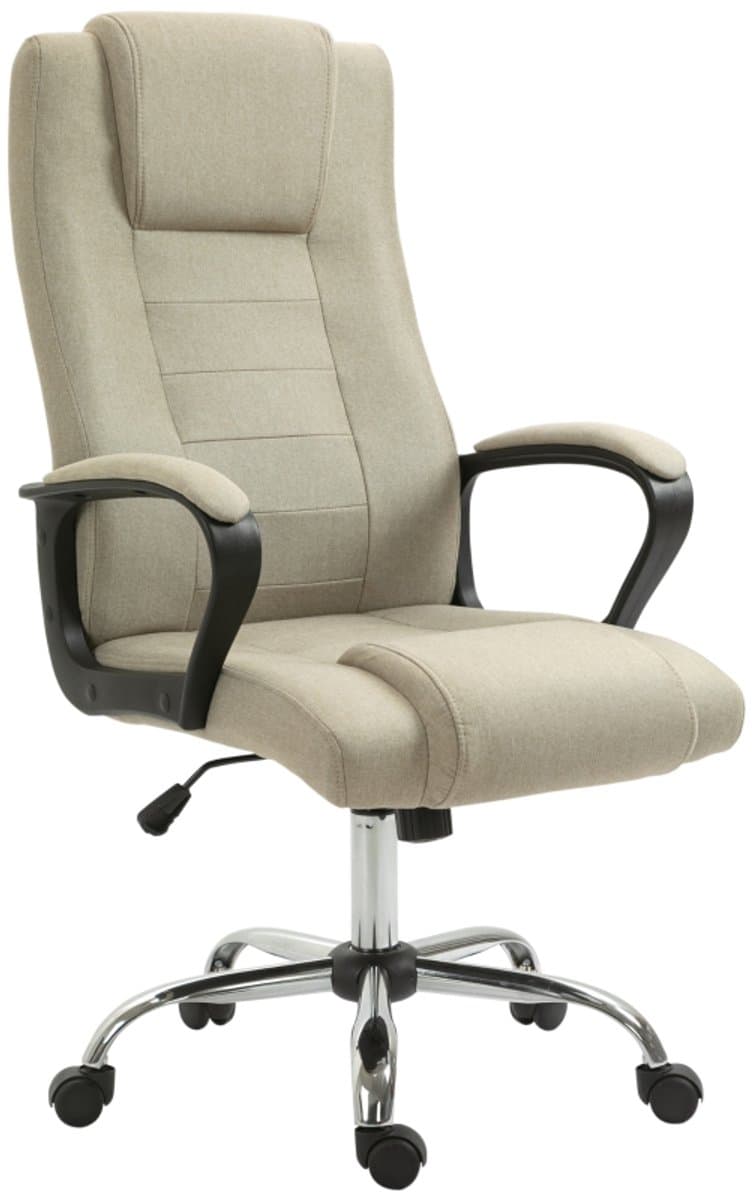 HAUSS SPOLE Bureaustoel 62 X 76 X 110 119 Cm - In Hoogte Verstelbaar Met Wipfunctie - 360 Graden Wielen - Voor Thuiswerk En Kantoor - Polyester Beige thumbnail 7