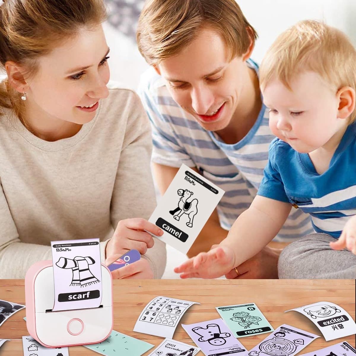 longziming -Roze Mini Labelprinter – Compacte Draagbare Stickerprinter voor Studie, Notities, Foto’s en Creatieve Projecten thumbnail 3