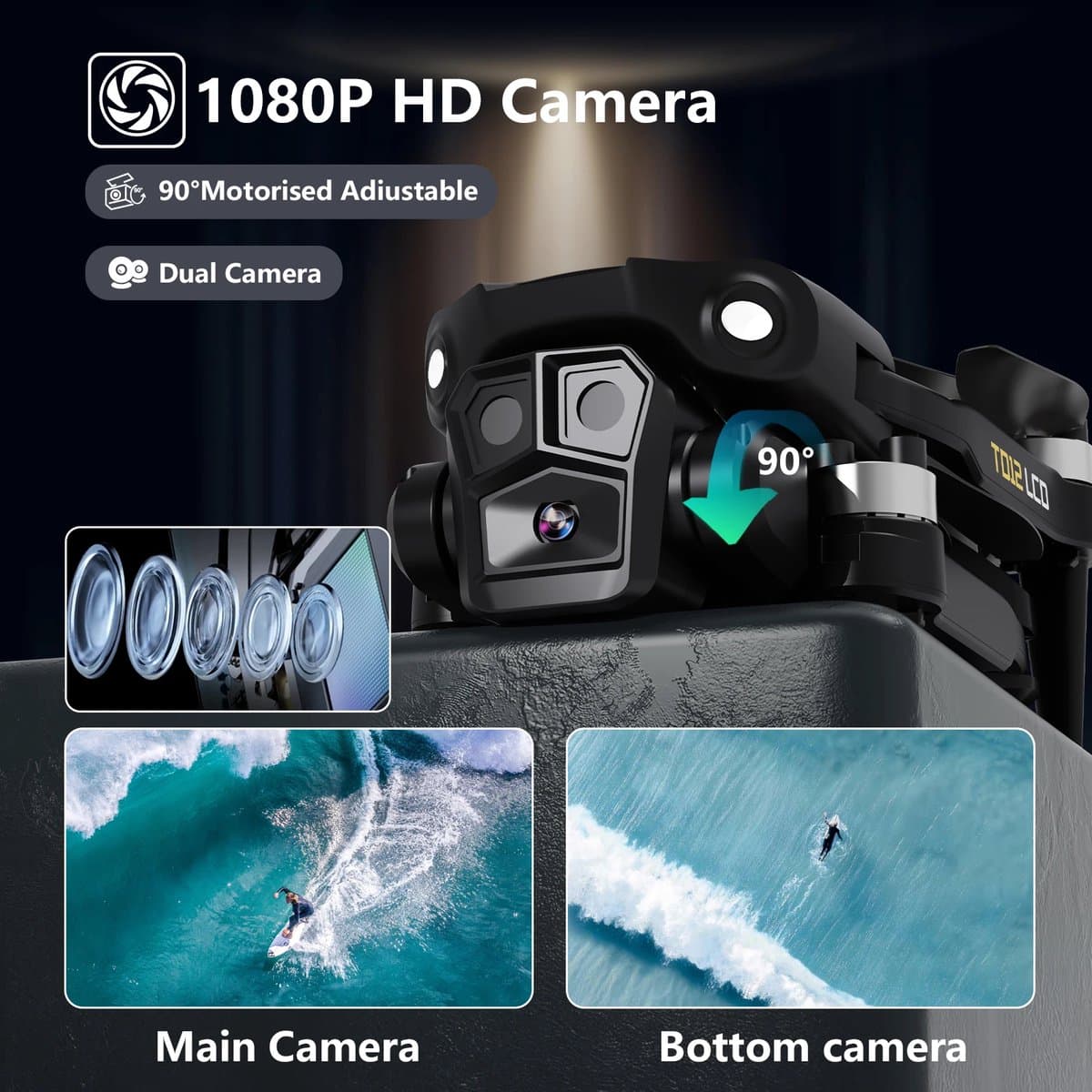 LeeuwenChoice® P1 Pro Camera Drone - Met LCD-scherm - RC Optische Stroompositionering - Quadcopter - Voor Beginners - Met Afstandbediening thumbnail 5