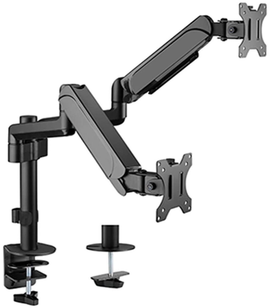 Gembird Bureau Monitorarm voor Dubbele Monitoren, 17–32 Inch, Tot 9 kg per Monitor, Volledige Beweging, 360° Rotatie, 35° Kantelbaar, 90° Zwenkbaar, VESA-compatibel, Ingebouwde Kabelbeheer, Zwart thumbnail 4