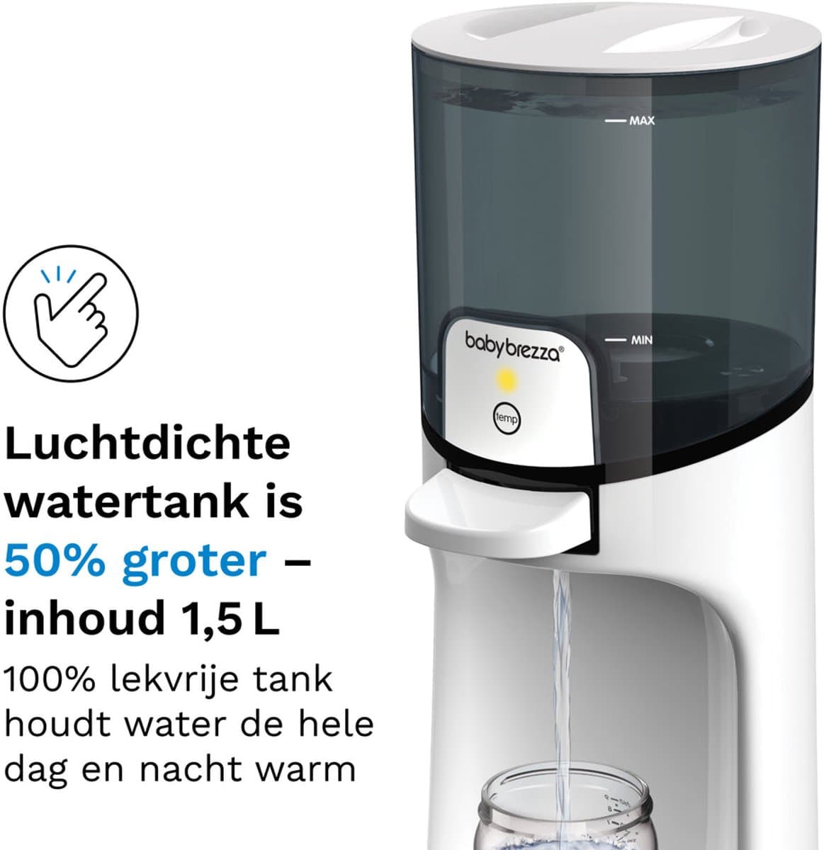 Baby Brezza Instant Warmer – Direct Warm Water voor Flesvoeding – Flessenwarmer - Wit thumbnail 8