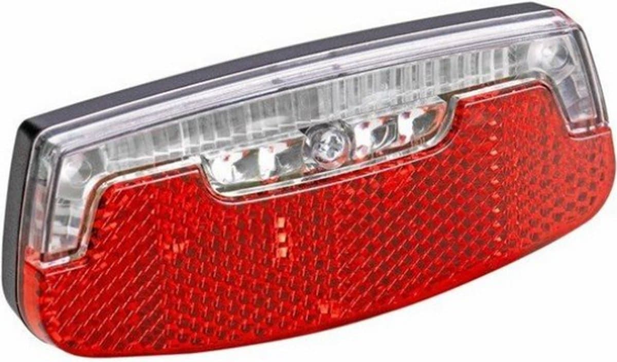 Rieba® Fiets Achterlicht - LED Fietsverlichting - 80 mm - Inclusief Batterijen - Verlichting Bagagedrager - Fietslamp - Achterlamp - 2 Standen - Rood
