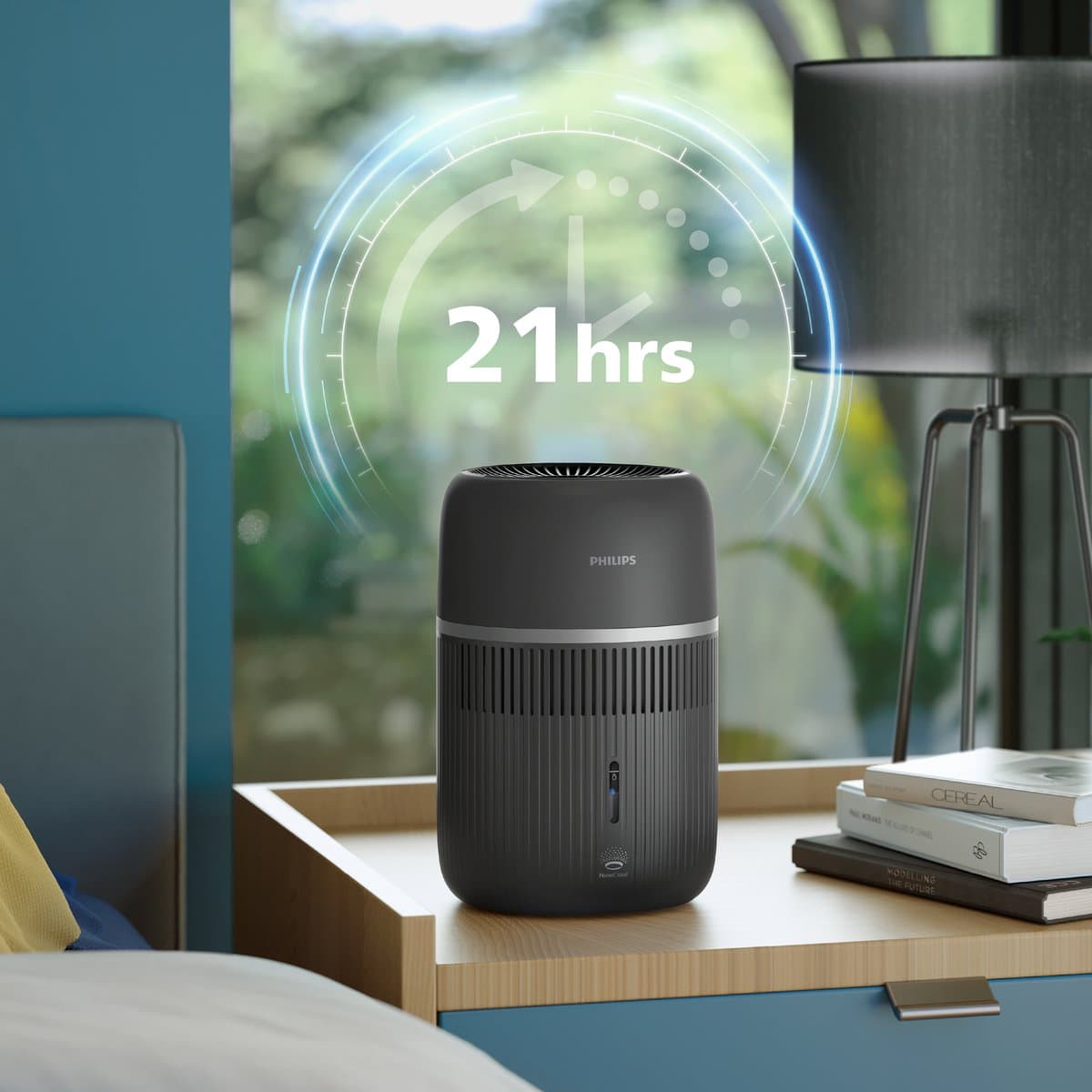 Philips Luchtbevochtiger 4000 serie - 300 ml/u, 3 ventilatorsnelheden, Air+ app, tot 44m2, 21 uur continu gebruik - HU4210/03 thumbnail 3