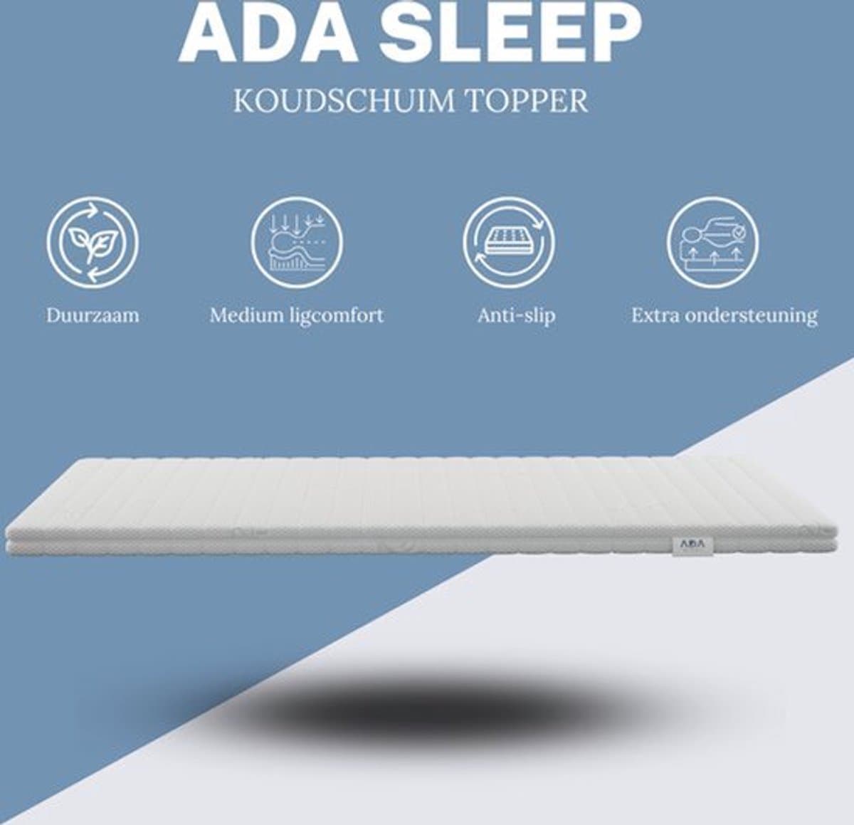 Ada Sleep Matras Topper 140x200 cm - Koudschuim en Traagschuim mix Topdekmatras - Matrastopper - circa 8-9 cm dik - Okoe-tex gecertificeerd thumbnail 5