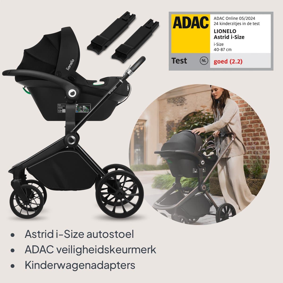 Lionelo Mika Plus 3in1 - Complete kinderwagen met autostoel thumbnail 2