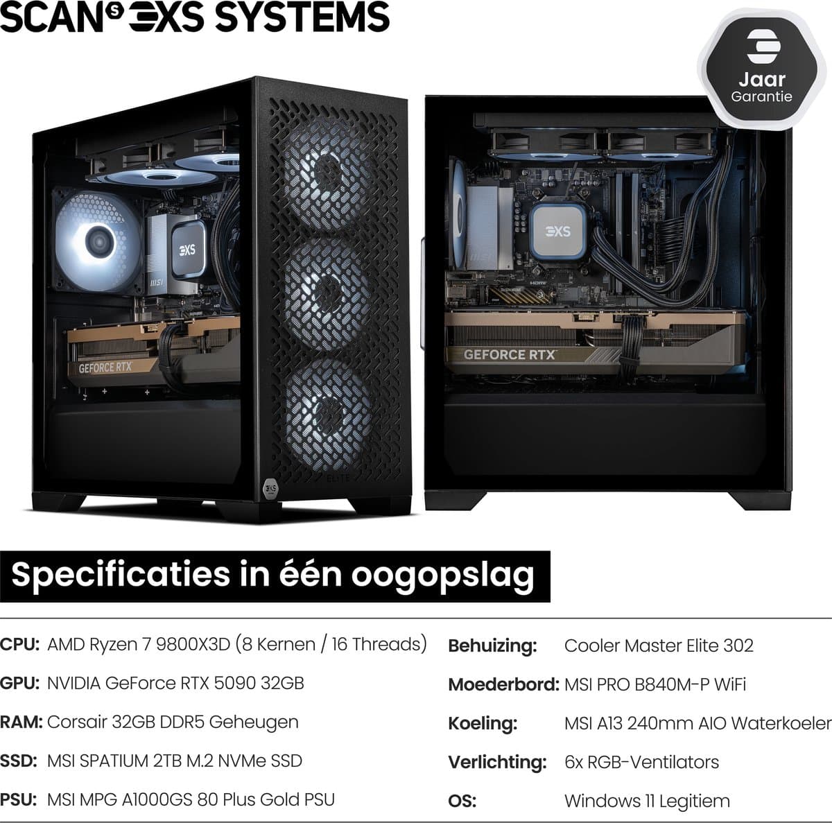 Corsair Scan 3XS Systems Elite - RTX 5090 4K Gaming PC