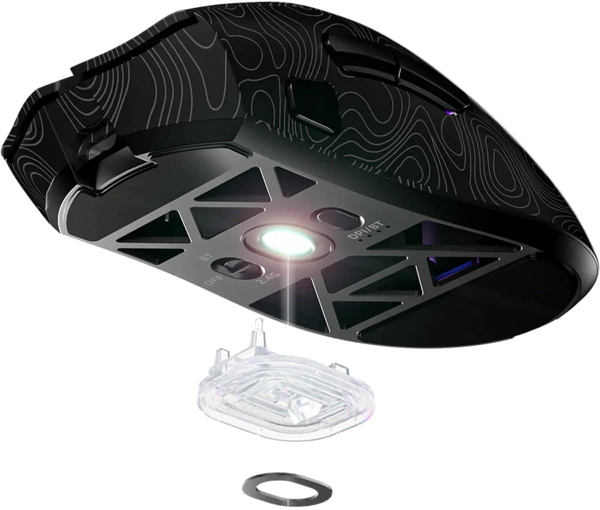 Furycube G11 - Tri-Mode Gaming Muis - Draadloos - Bedraad - Bluetooth - PAW3311 Sensor - 12.000 DPI - 1000Hz - Zwart thumbnail 3