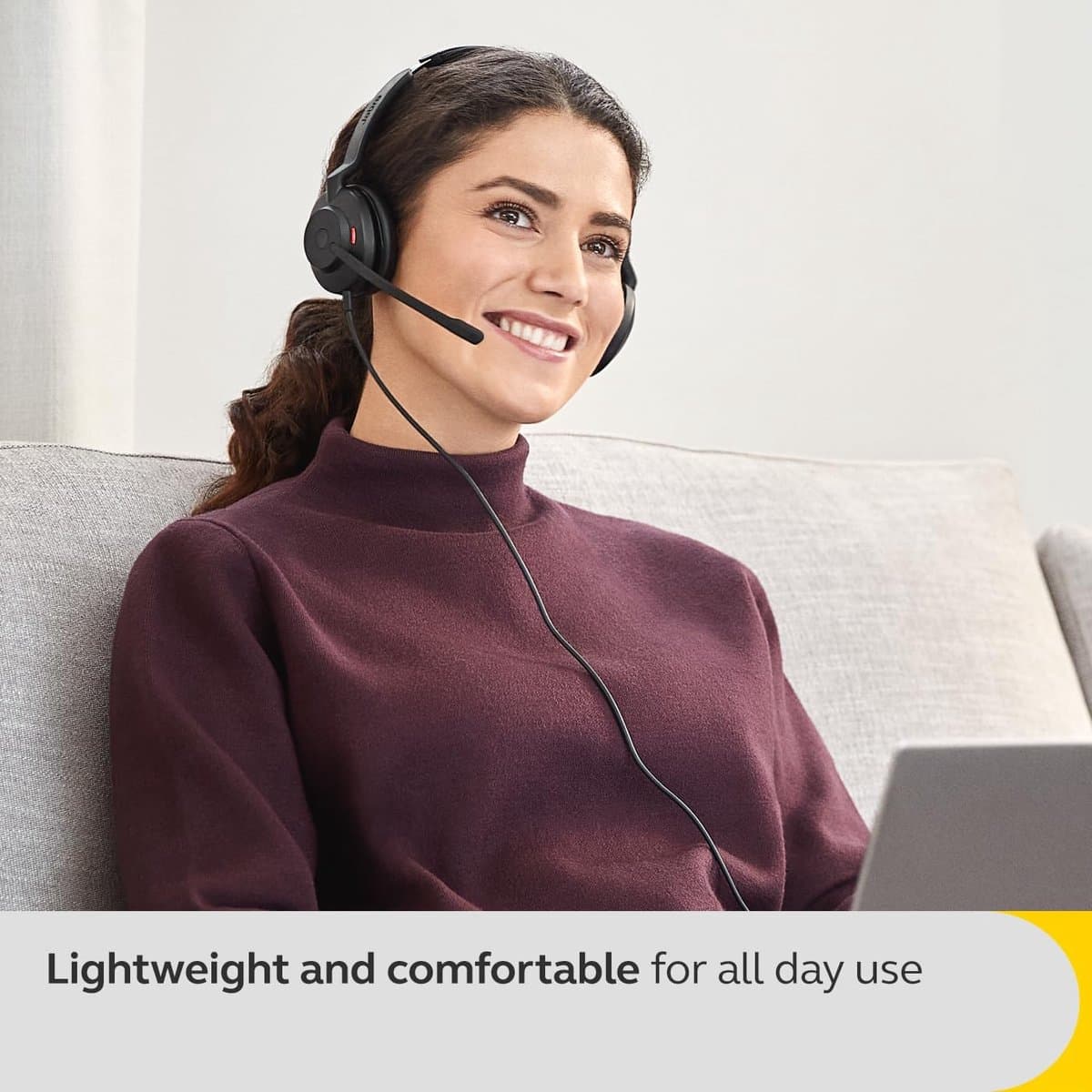 Bedraad Mono Headset voor Bellen met Noise Cancelling Microfoon thumbnail 6