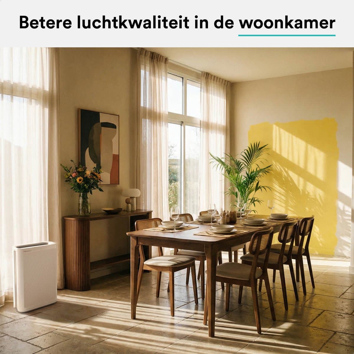 Rolfstone Air Balance Ultra Luchtreiniger – HEPA 13 + koolstoffilter – CADR 660 m³/u – Voor ruimtes tot 144 m² – Vermindert stof en pollen – Fluisterstil – 3 standen + slaapstand + automatische stand – Luchtkwaliteitsindicator thumbnail 8
