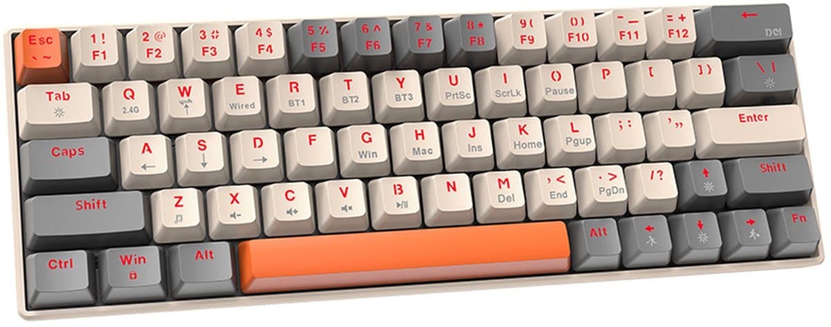 NAXSIR Mechanisch Gaming Toetsenbord 63 Toetsen met RGB Verlichting - USB - Plug & Play thumbnail 6