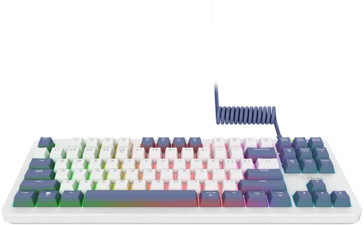 Trust GXT 872 Xyra - Gaming Toetsenbord - Mechanisch met Lineaire LEOBOG Seiya Switches - Hot-swappable - TKL - RGB - Bedraad - PC/PS5 - QWERTY US - Wit thumbnail 6