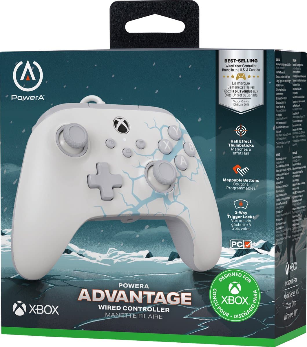 PowerA Advantage Bedrade Controller voor Xbox Series X|S Arctic Ice - Wit thumbnail 7
