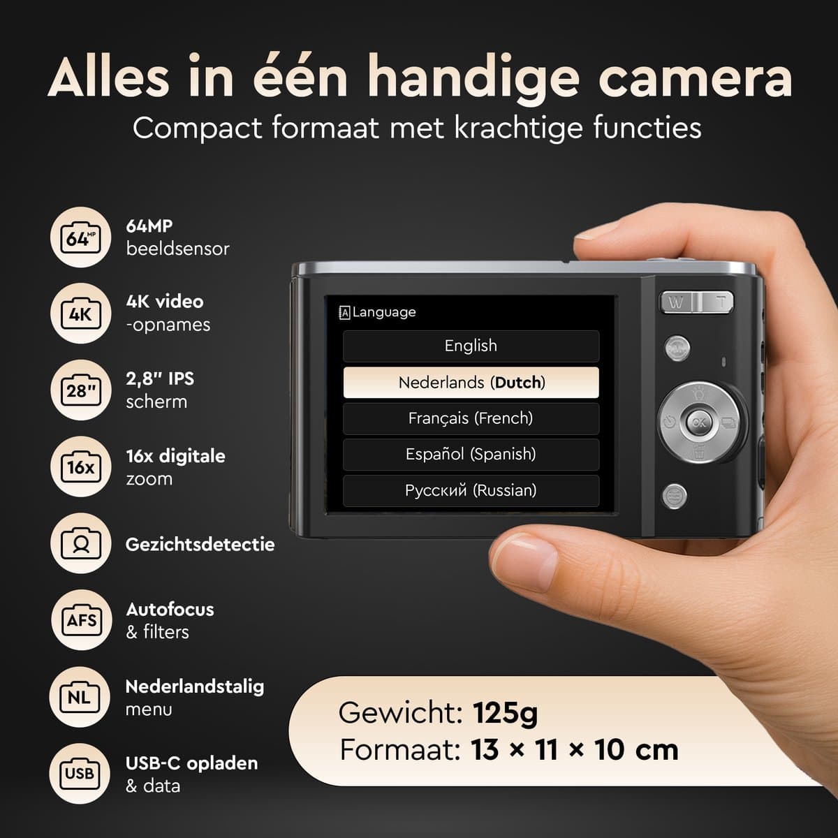 K&L KL-PLUS-64-Z 4K-camera met 64GB-kaart thumbnail 7