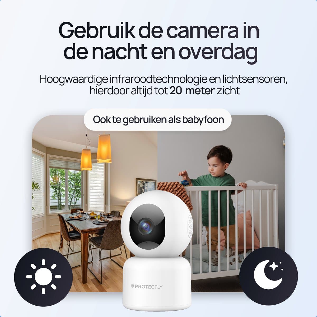 Protectly Beveiligingscamera binnen - 2K Ultra HD met 64GB SD thumbnail 8