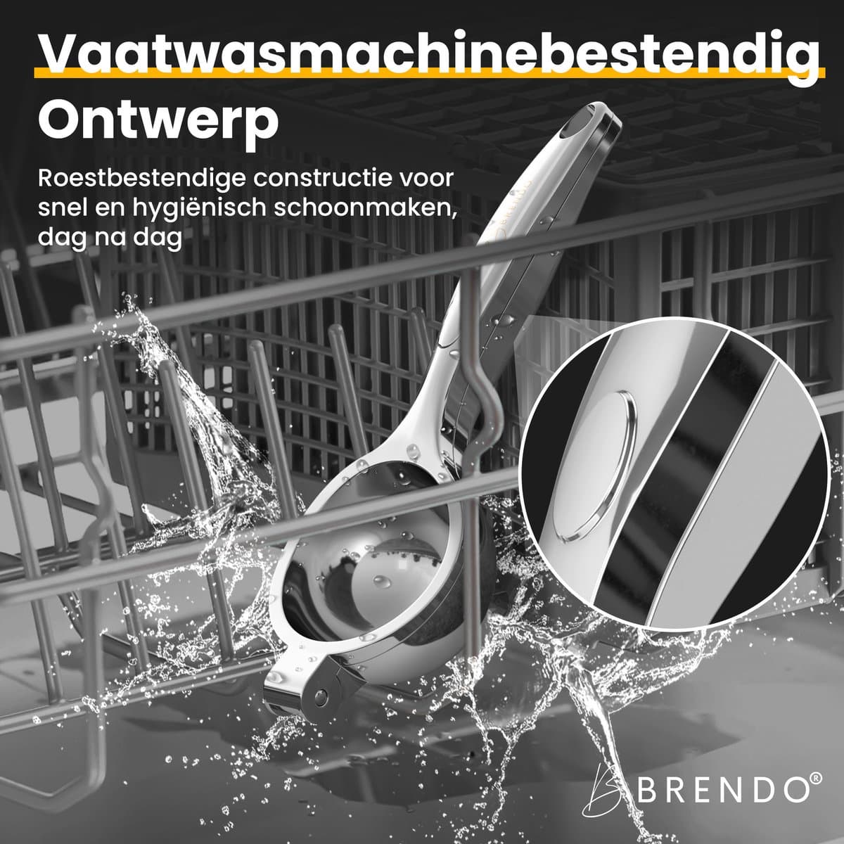 Brendo® - Citroenpers – universele maat – uitpersen tot de laatste druppel – citruspers – extreem robuust – voor meer fris en genot thumbnail 3