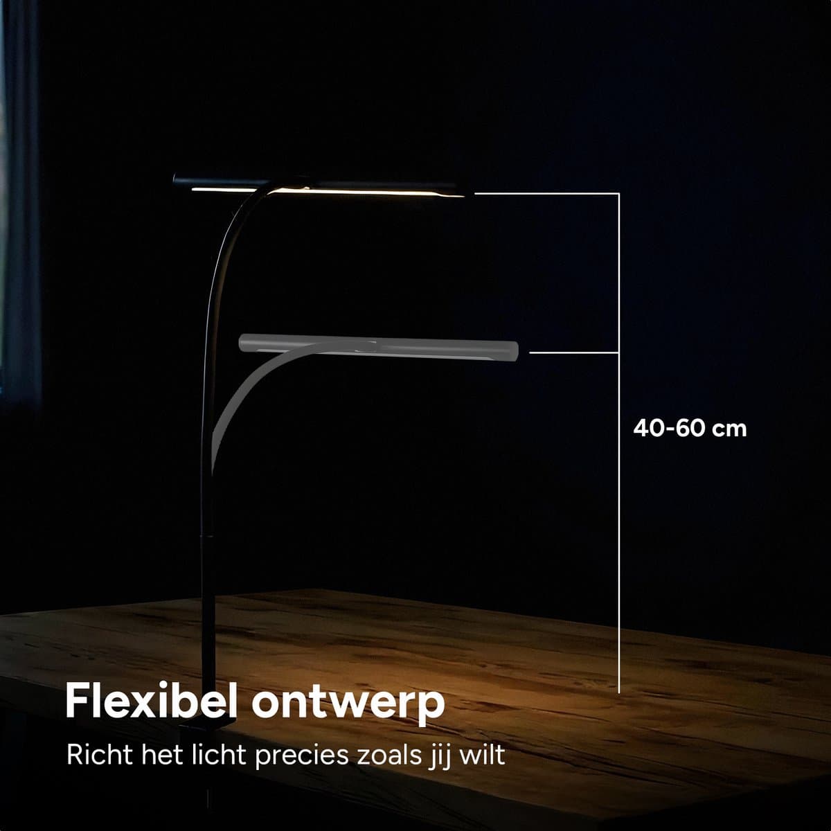 RS Goods LED-bureaulamp met klem en dimfunctie thumbnail 4